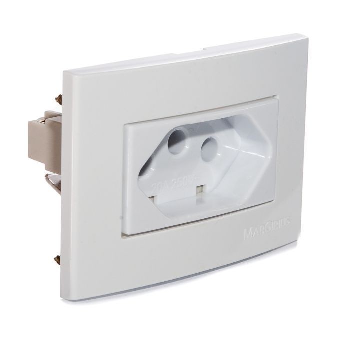 CONJ MG 1 TOMADA PAD BRAS 2P+T 20A 250V PARA MOVEL BR SLEEK