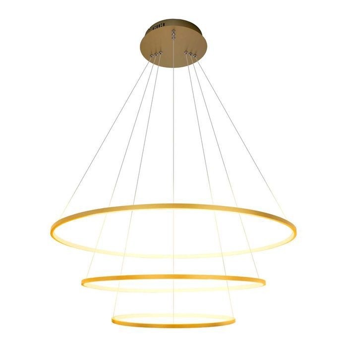 PENDENTE BIRDIE 80CM X 42CM 3 X LED 40W DOURADO