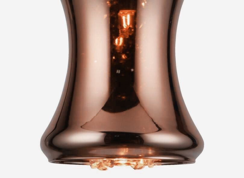 PENDENTE BELLA LUCCE 40W CROMADO/COBRE TRASP 14CMX40CM1XG9