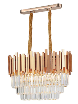 LUSTRE MIDAS RETANG DOURADO 6 X E14(895311)BLUMENAU