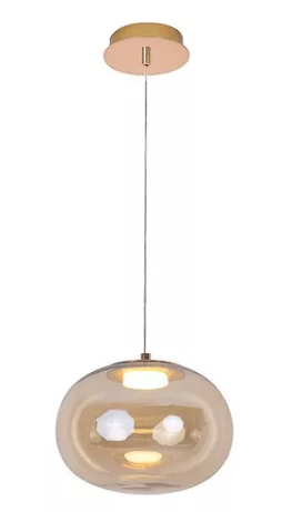 PENDENTE BALLOON DOURADO E CHA