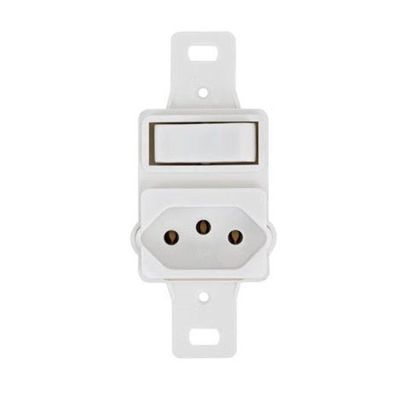 INTERRUP 10A+TOMADA 2P+T 20A 250V COND. S/PLACA BRAN - PEZZI