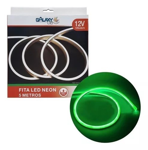 FITA LED NEON 12V 5M IP65 VERDE GALAXY