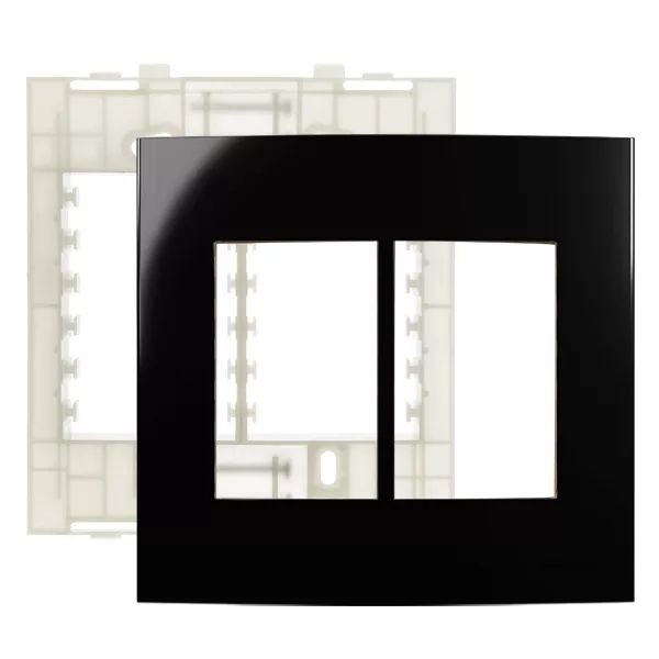 CONJ PLACA4X4 6POSTOS HORIZ EBONY C/SUP INFINITI PLUS