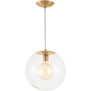 PEND. ESFERA DIAM.20CM FECHADA CRISTAL METAL DOURADO
