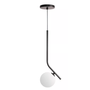 PENDENTE GLOBE V 1XG9 OPALINO PRETO ORLUCE