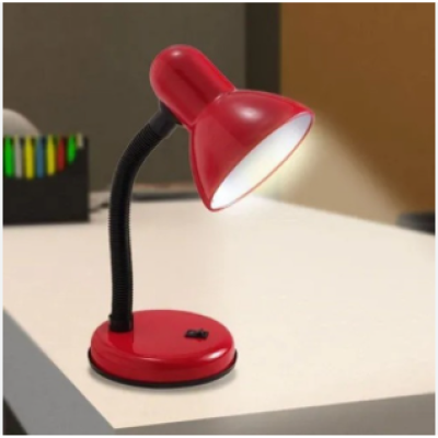 LUMINARIA DE MESA FLEXIVEL C/BASE VERMELHO