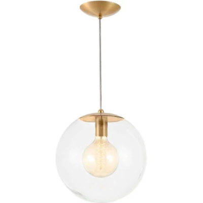 PEND. ESFERA DIAM.20CM FECHADA CRISTAL METAL DOURADO