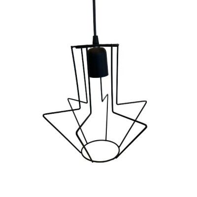 PENDENTE ARAMADO AMETISTA 26CM PRETO IROLUZ