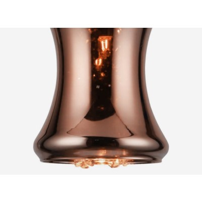 PENDENTE BELLA LUCCE 40W CROMADO/COBRE TRASP 14CMX40CM1XG9