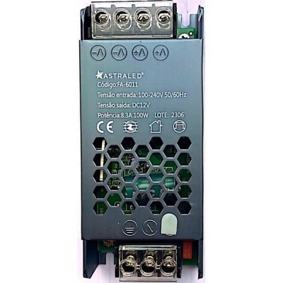 FONTE P/ FITA CHAVEADA WARREN 100W 8.3A 12V-ASTRALED